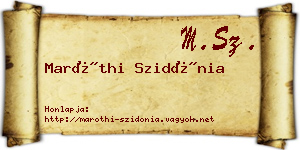 Maróthi Szidónia névjegykártya